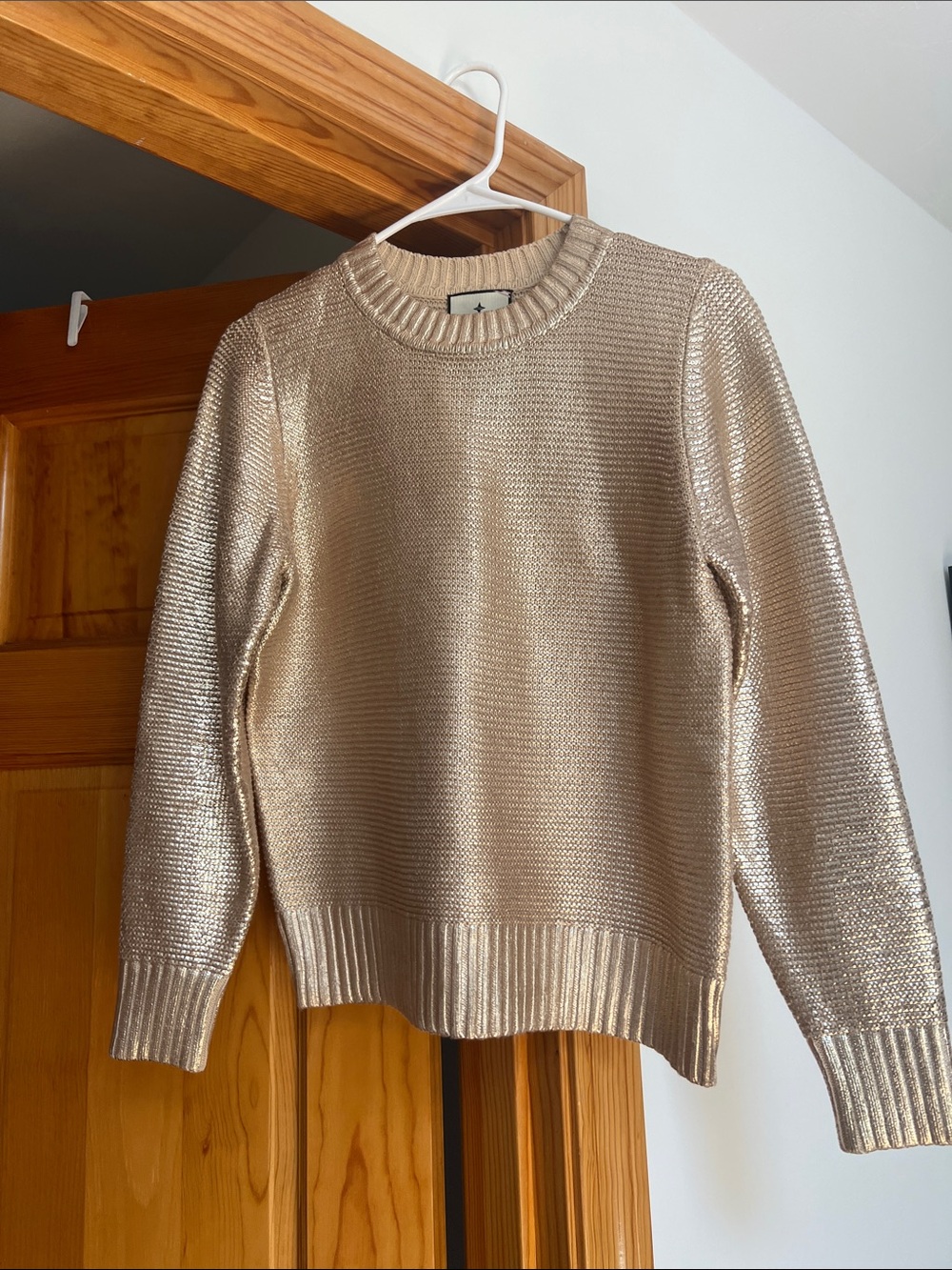 Tuckernuck Vienna Metallic Gold Crewneck Sweater